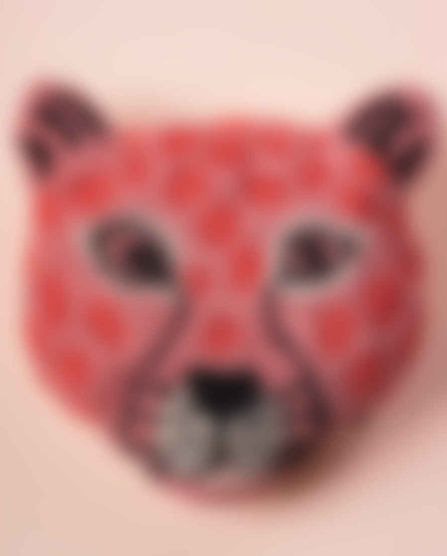 Ian Snow Pink Leopard Tufted Cushion