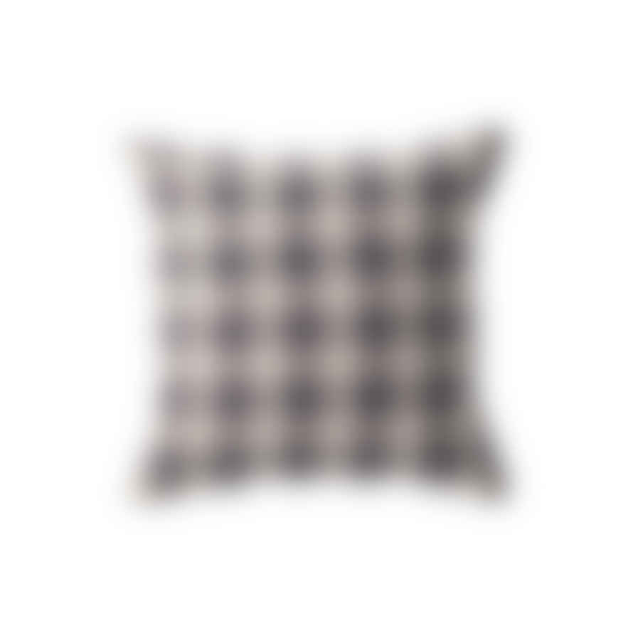 Society of Wanderers Licorice Gingham Cushion Cover