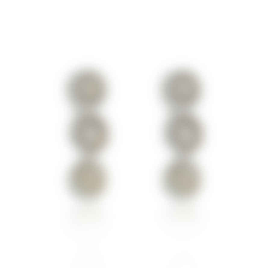 CollardManson 925 Silver Triple Moonstone Earrings