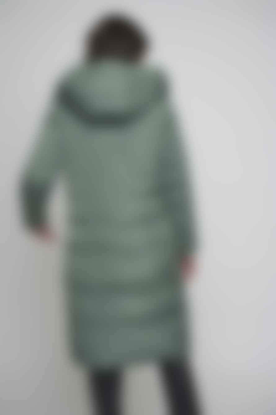 Rino and Pelle Keila Reversible Padded Coat in Milky Mint and Jungle 