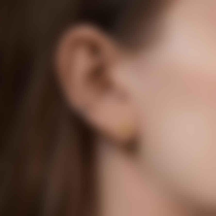 Rachel Entwistle Mini Rays Of Light With Black Sapphire Stud Earrings