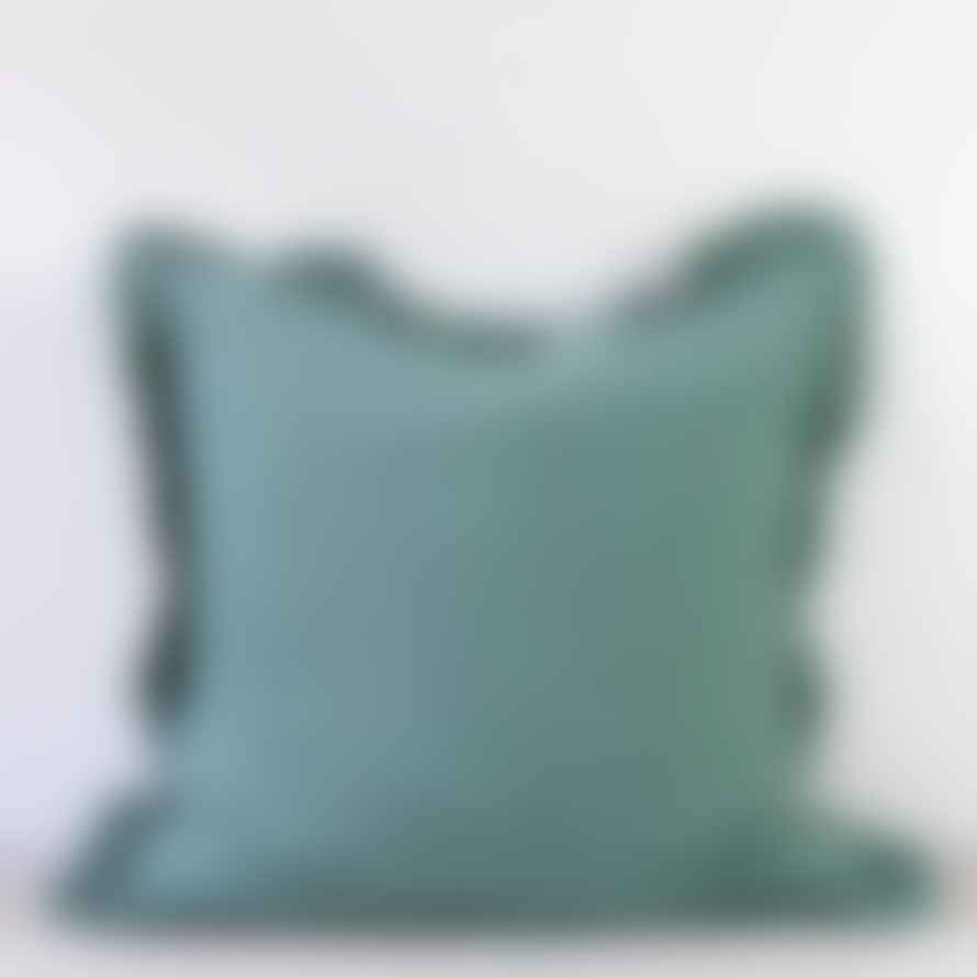 100 % Linen Ruffle Cushion 