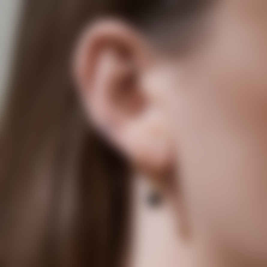 Rachel Entwistle Apollo Black Onyx Mini Hoop Earrings