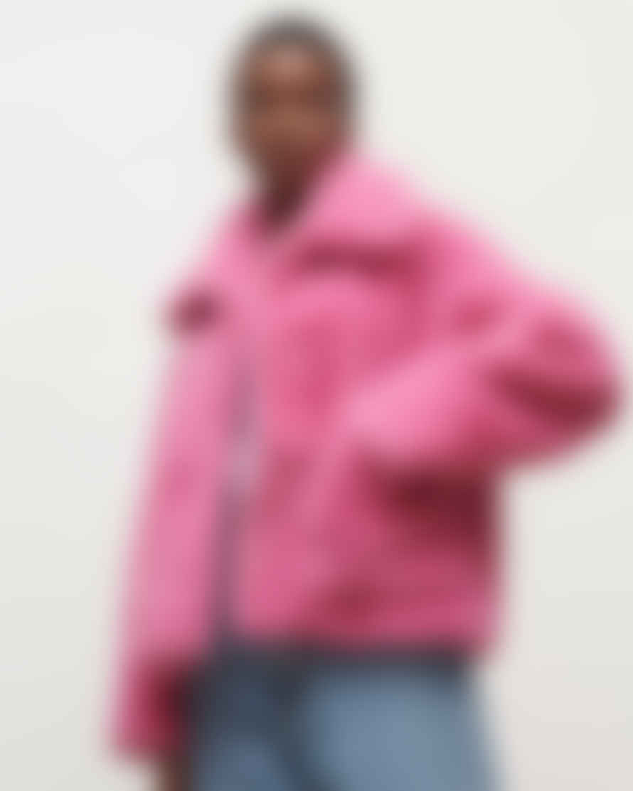 JAKKE Traci Cropped Faur Fur Jacket Bubblegum Pink
