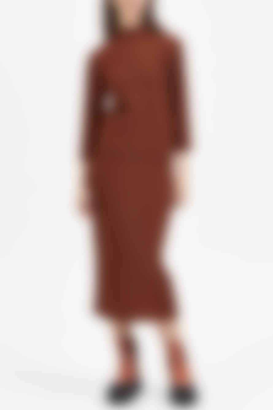 Selected Femme Cinnamon Stick Bibi Long Sleeve High Neck Top