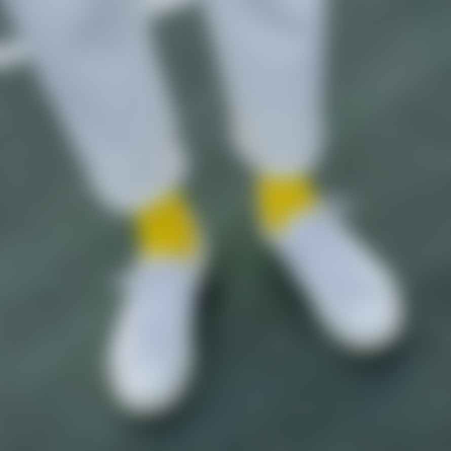 Klue France Klue Organic Cotton Solid Colour Socks In Yellow Size Eu 41-46 Uk 7-11.5