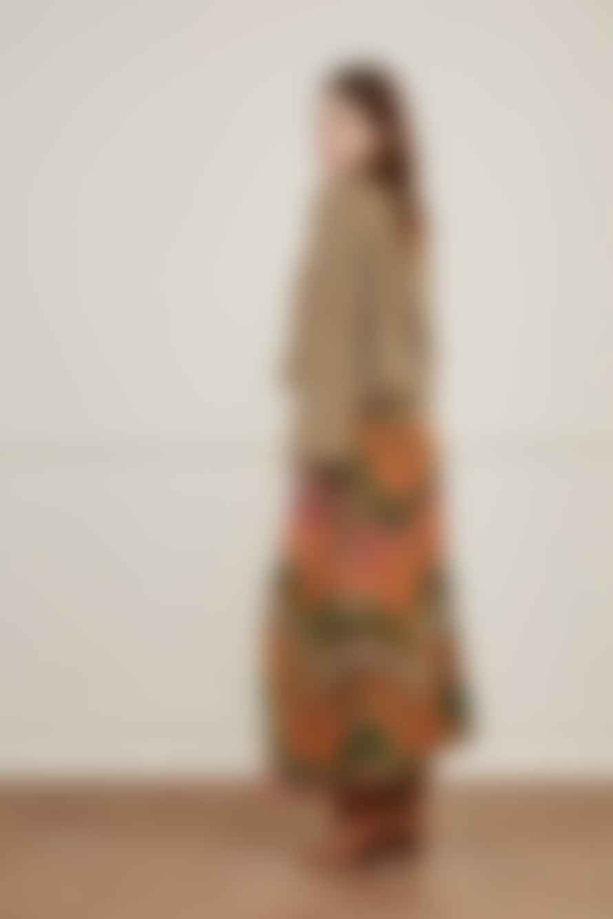 Fabienne Chapot Bobo Long Skirt in Rainbow Curls Print
