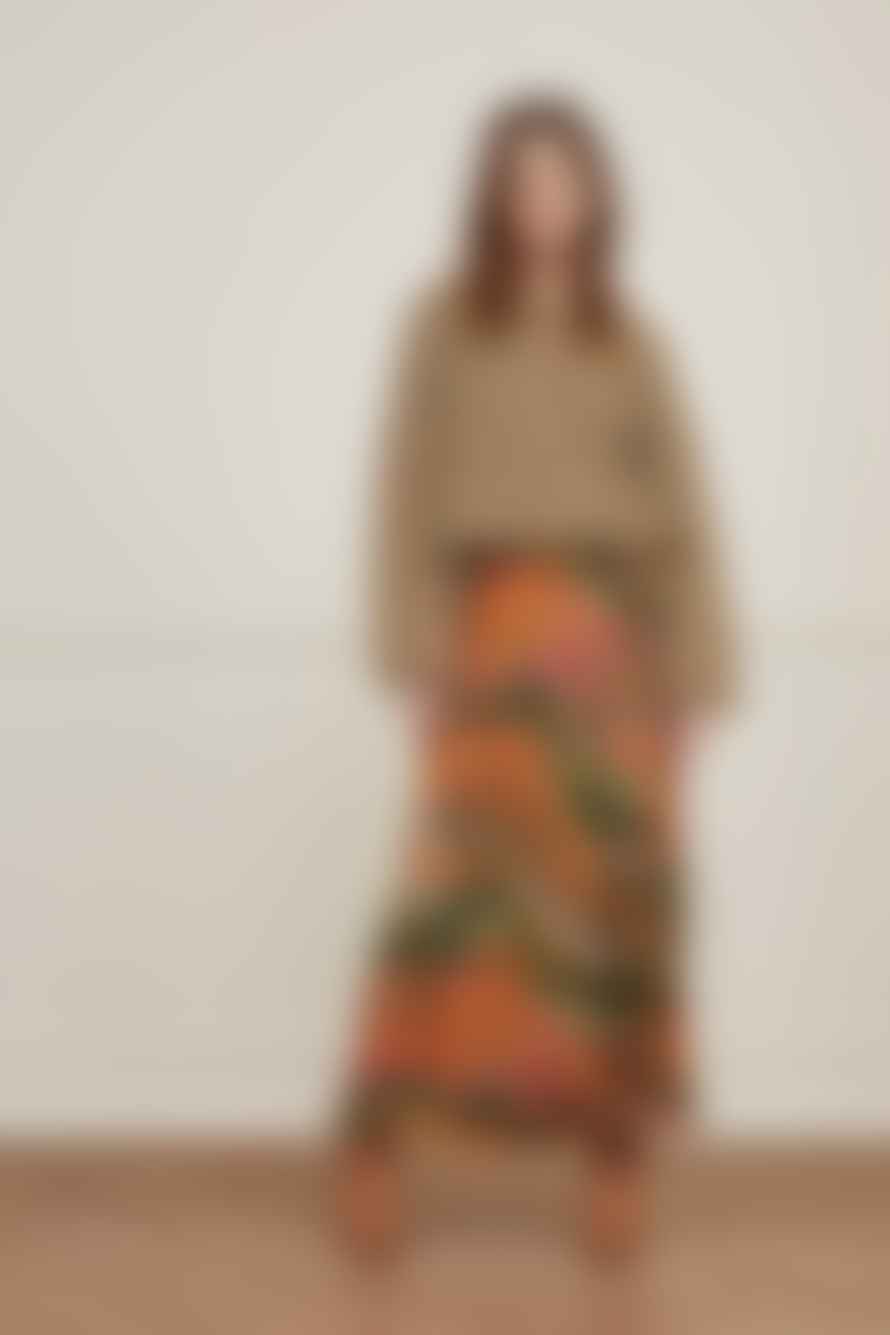 Fabienne Chapot Bobo Long Skirt in Rainbow Curls Print