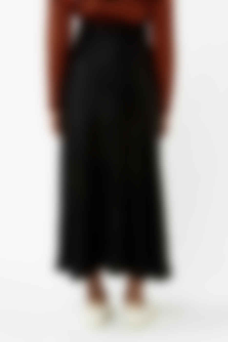 Selected Femme Black Madina High Waist Long Skirt