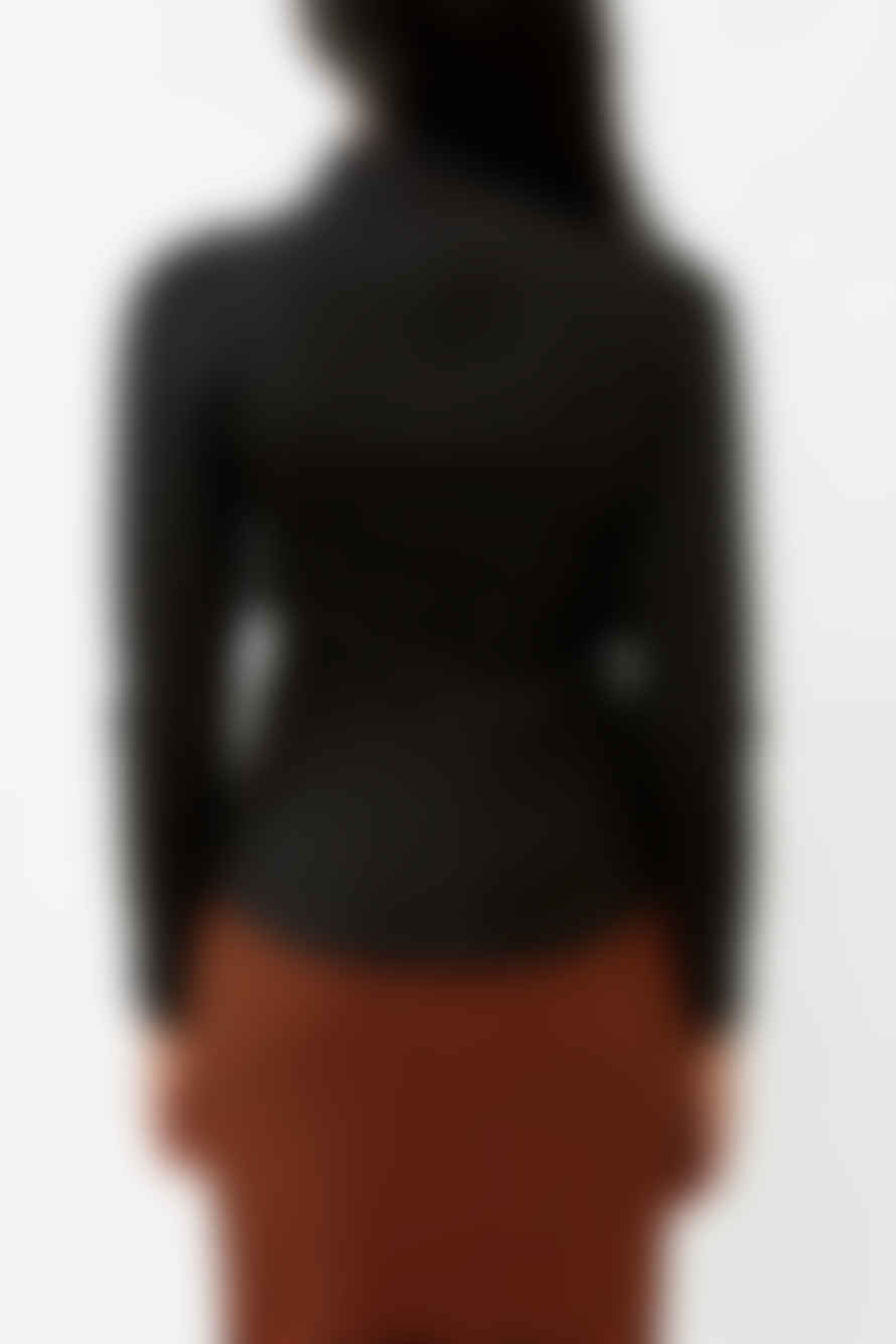 Selected Femme Black Bea Long Sleeve Top