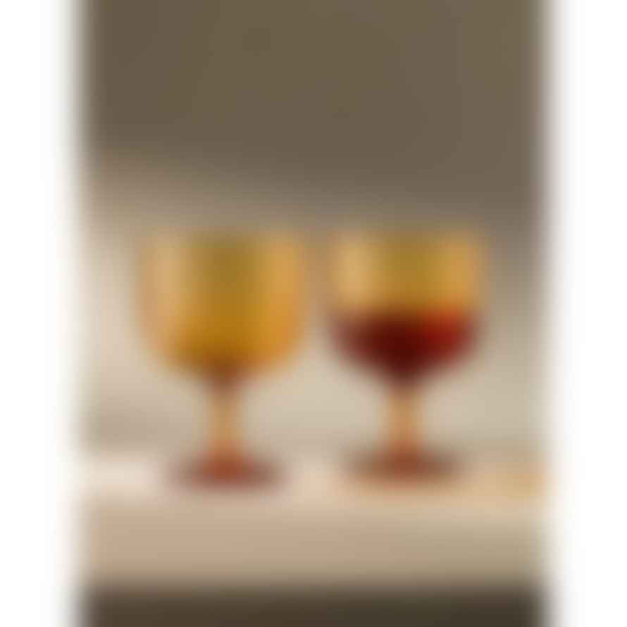 LSA International Set of 2 Sun Amber Dapple Wine Glasses 