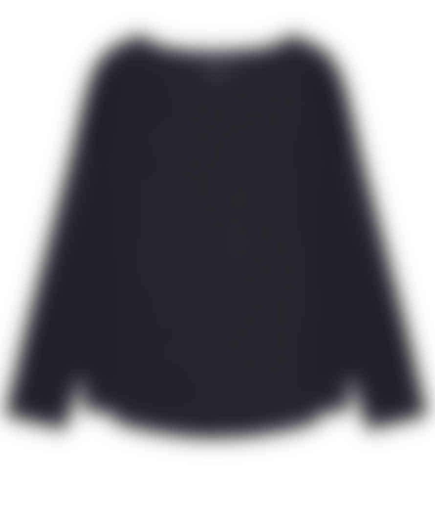 cashmere-fashion-store Majestic Filatures Shirt Lyocell-baumwoll-mix Shirt Rundhalsausschnitt Langarm