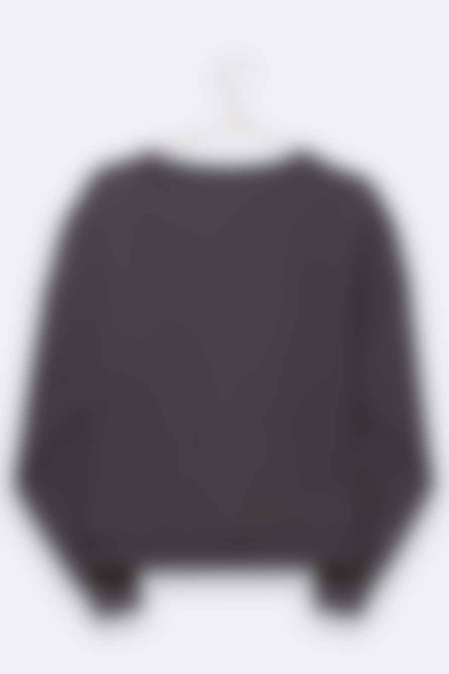LOVE kidswear Tara Sweater In Anthracite With Little Cloud Embroidery For Women