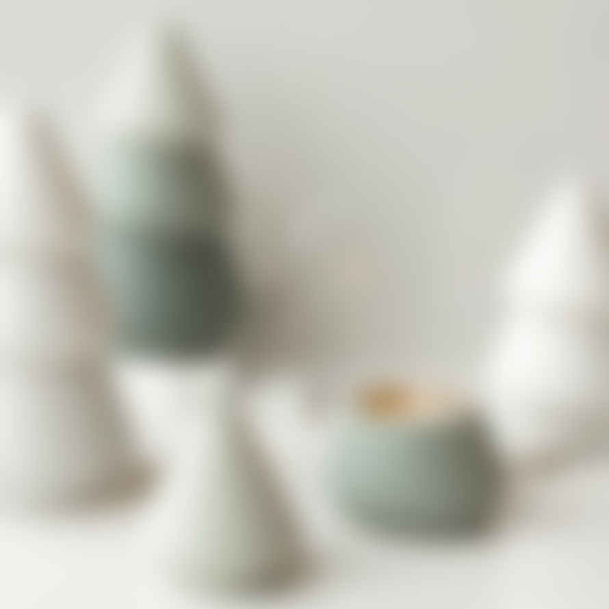 Paddywax Cypress & Fir Tree Stack - Ceramic Candle (White)