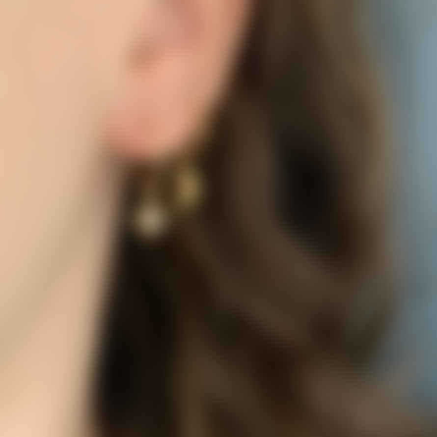 Margot & Mila Mini Gold Moon Drop Earrings