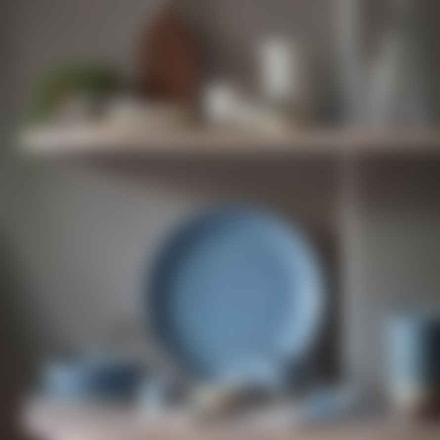 Canvas Home Shell Bisque Mug Blue (set Of 4)