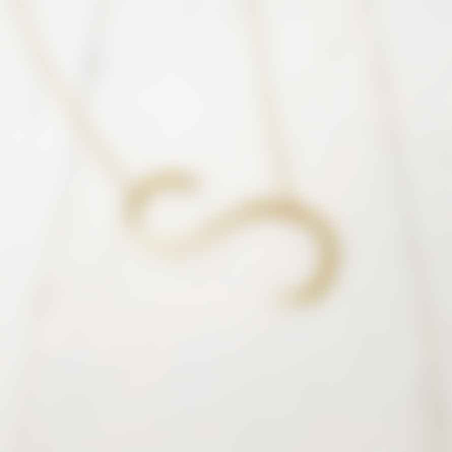 Gold Initial Necklace A