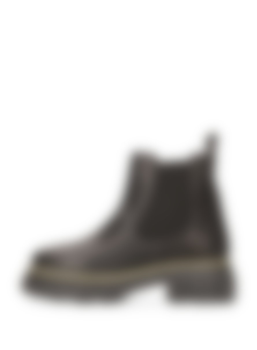 Maruti  Mily Leather Boot In Black Lizard From Maruti