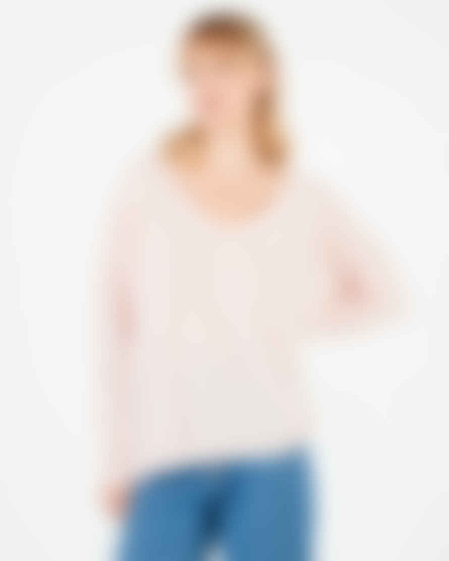 Absolut Cashmere Angèle 100% Cashmere V-neck Oversized Sweater - Blush
