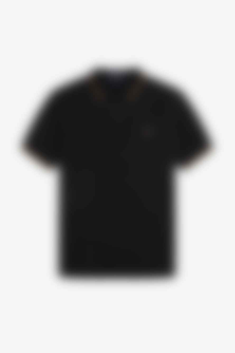 Fred Perry Fred Perry Slim Fit Twin Tipped Polo Black / Shaded Stone / Shaded Stone