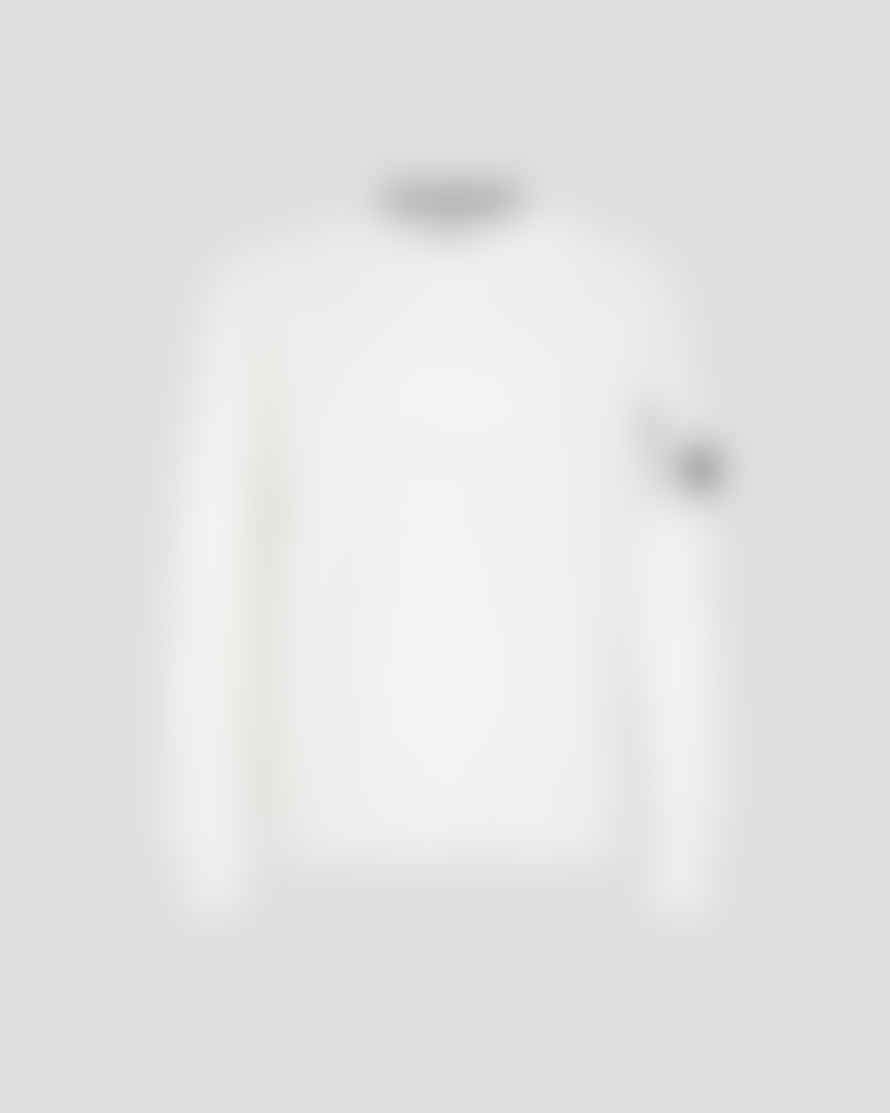 C.P. Company C.p. Company Diagonal Raised Fleece Crew Neck Sweatshirt Gauze White
