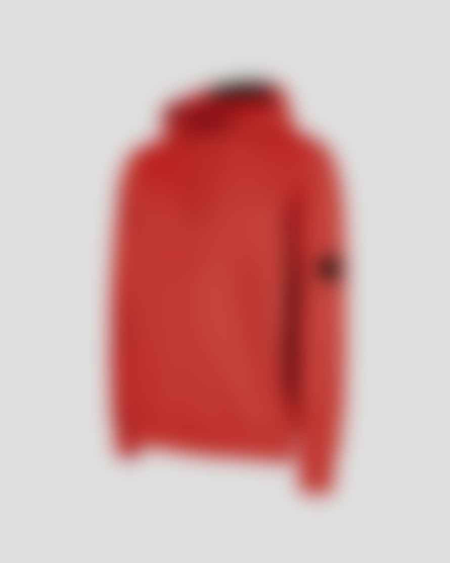 C.P. Company C.p. Company Diagonal Raised Fleece Pullover Hoodie Fiery Red