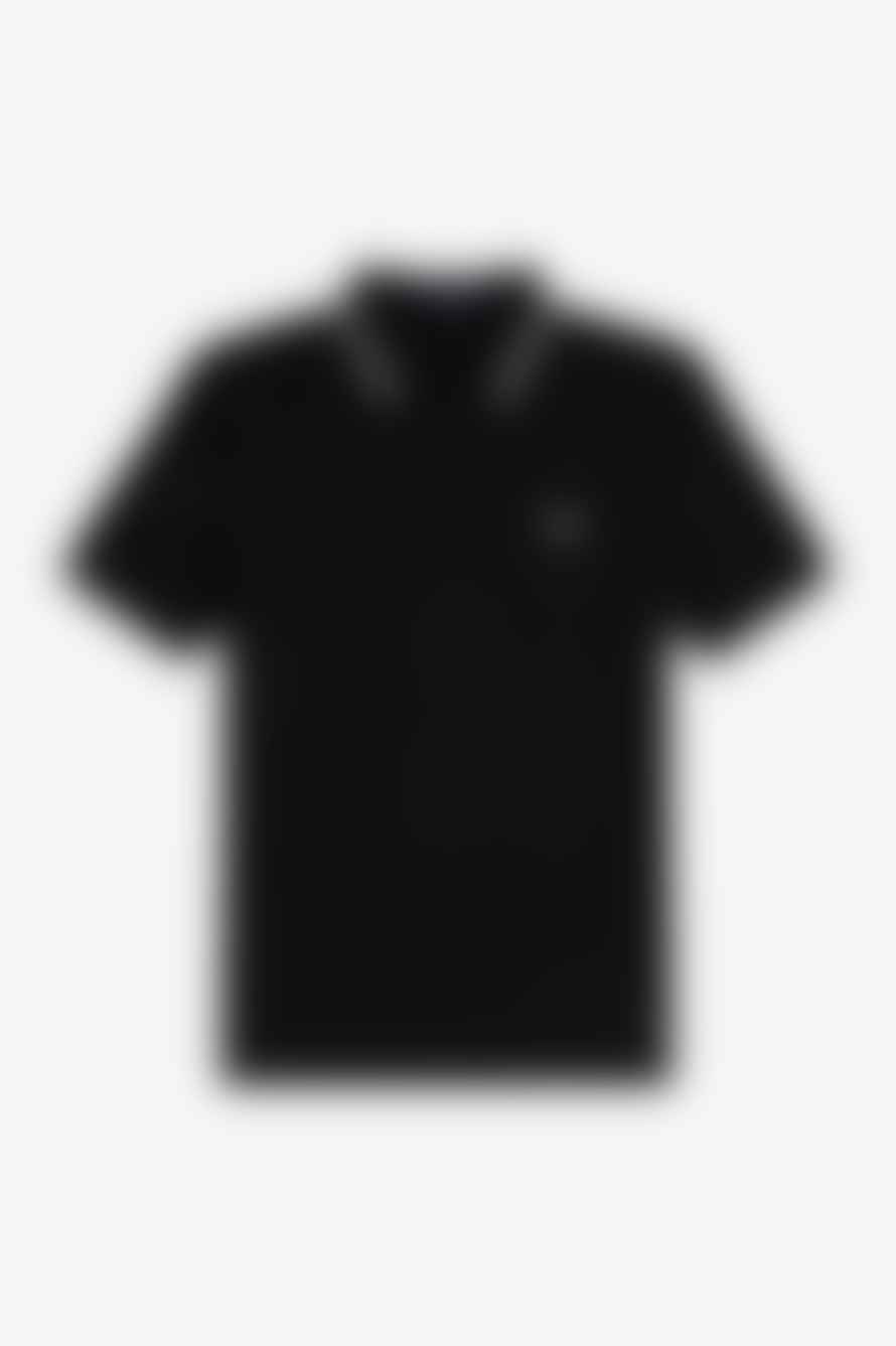 Fred Perry Fred Perry Slim Fit Twin Tipped Polo Black Porcelain Porcelain