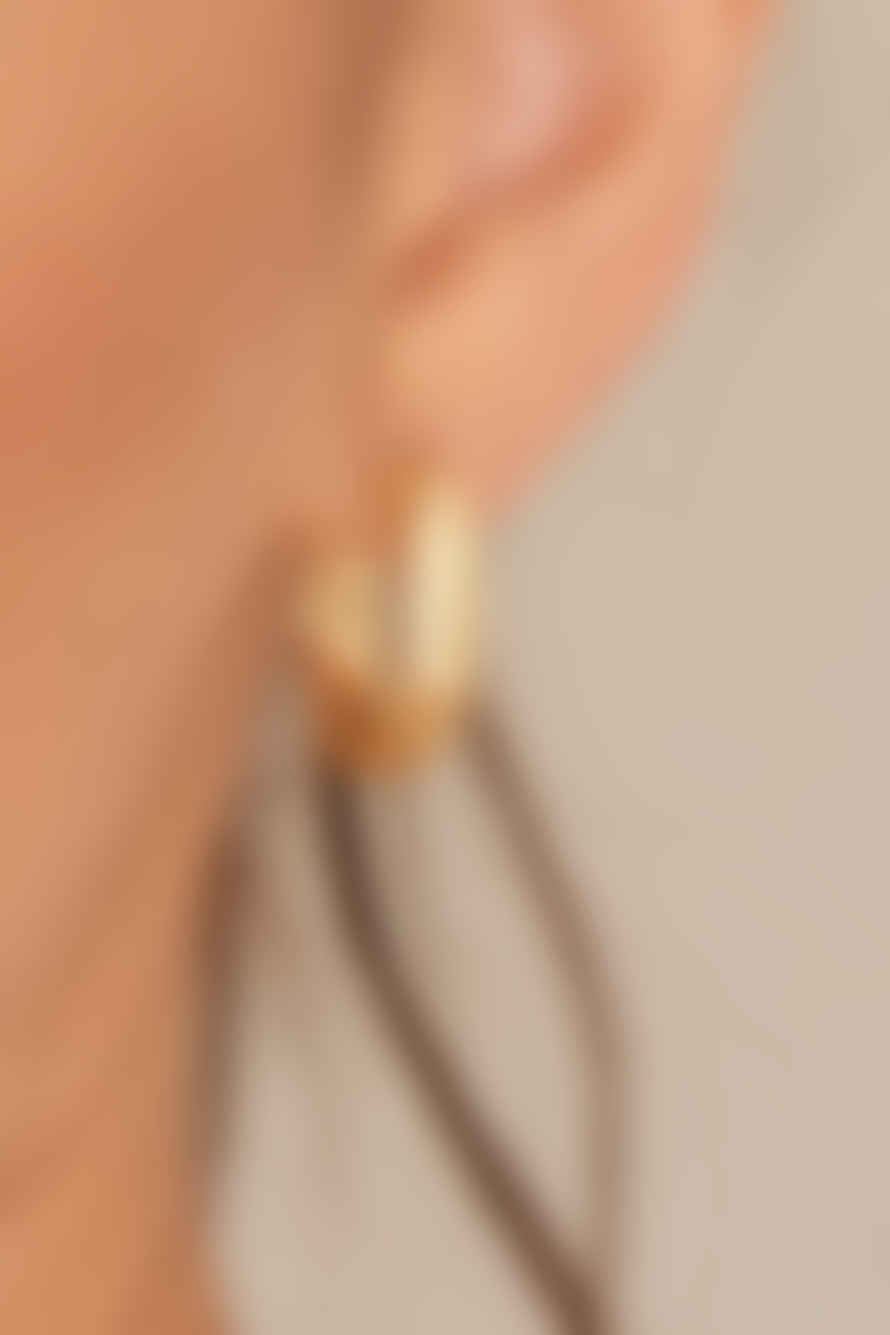 Ania Haie Gold Smooth Twist Hoop Earrings