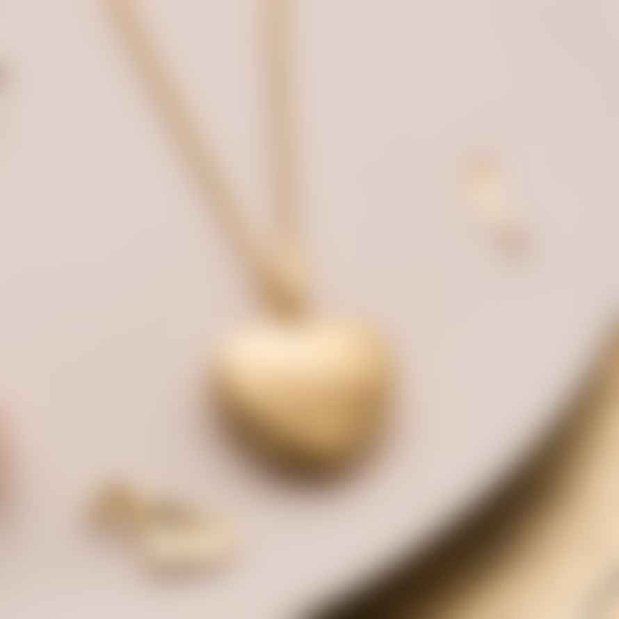 Posh Totty Designs Gold Plated  'LOVED'  Mini Heart Locket Necklace