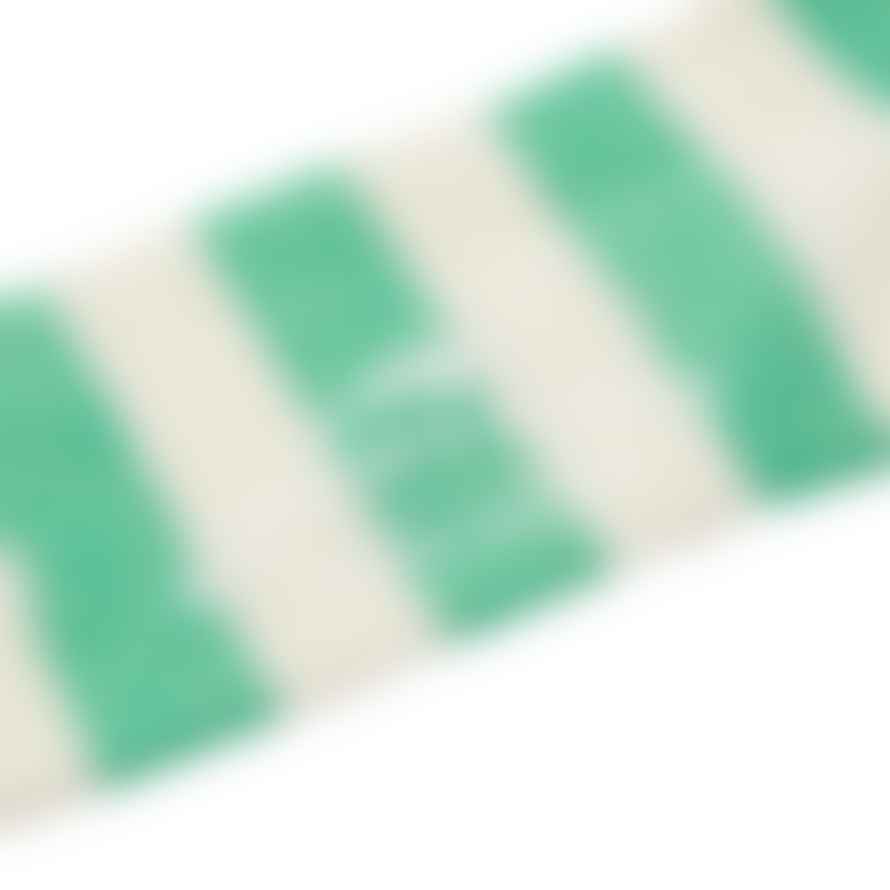 Burrows & Hare  Stripe Alpaca Socks - Green & Cream