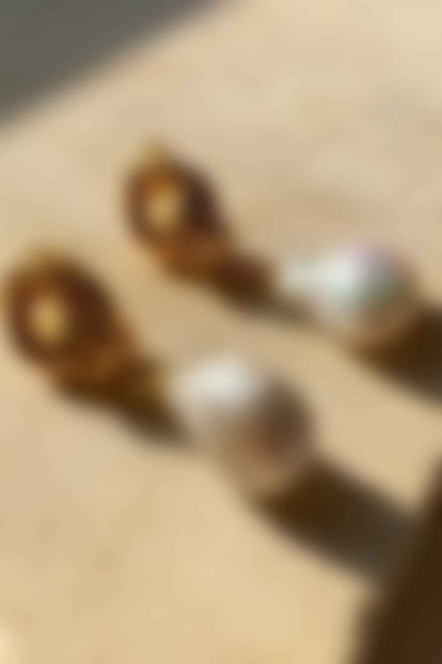 Shyla Chunky Knot Pearl Earrings