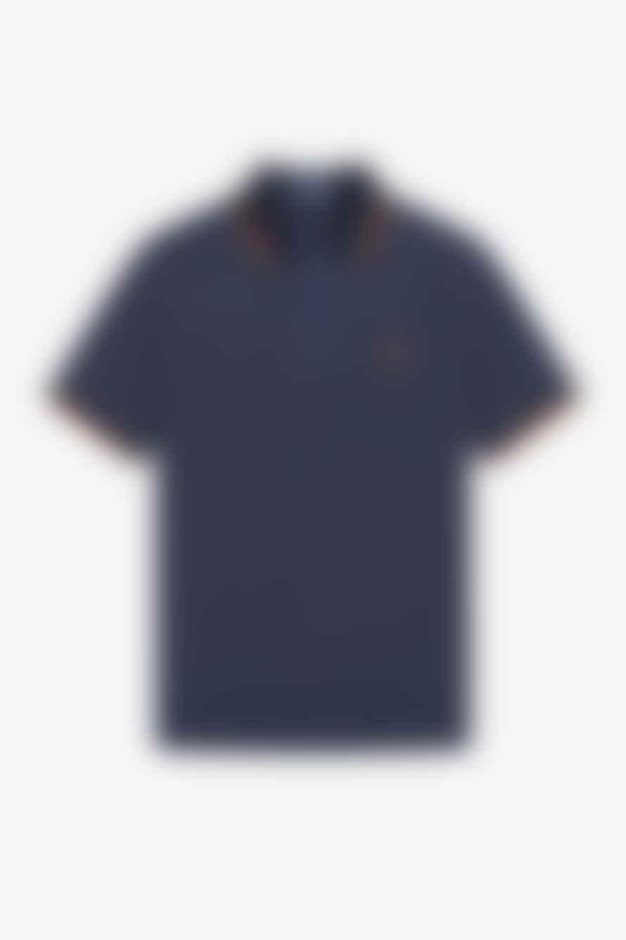 Fred Perry Fred Perry Reissues Original Twin Tipped Polo Navy / Nut Flake / Nut Flake