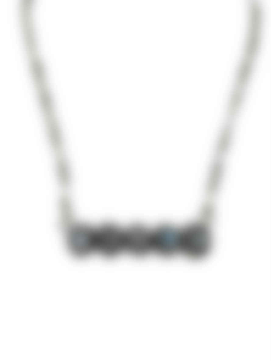 CollardManson 925 Silver Figaro Moonstone Necklace