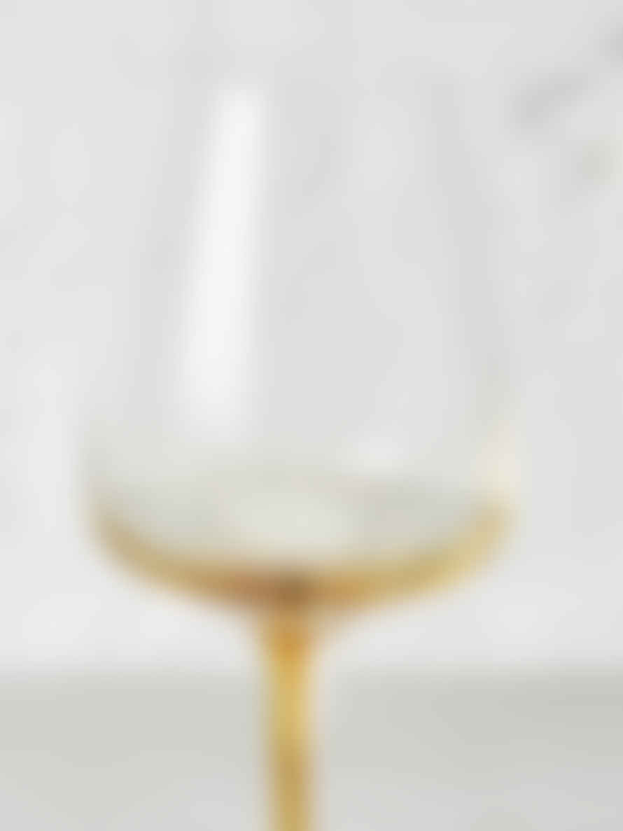 Broste Copenhagen Amber Mouthblown White Wine Glass