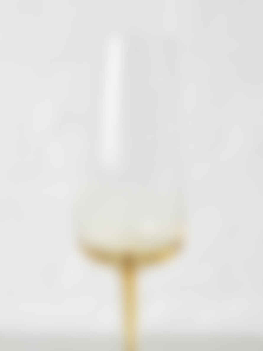Broste Copenhagen Mouthblown Amber Champagne Flute