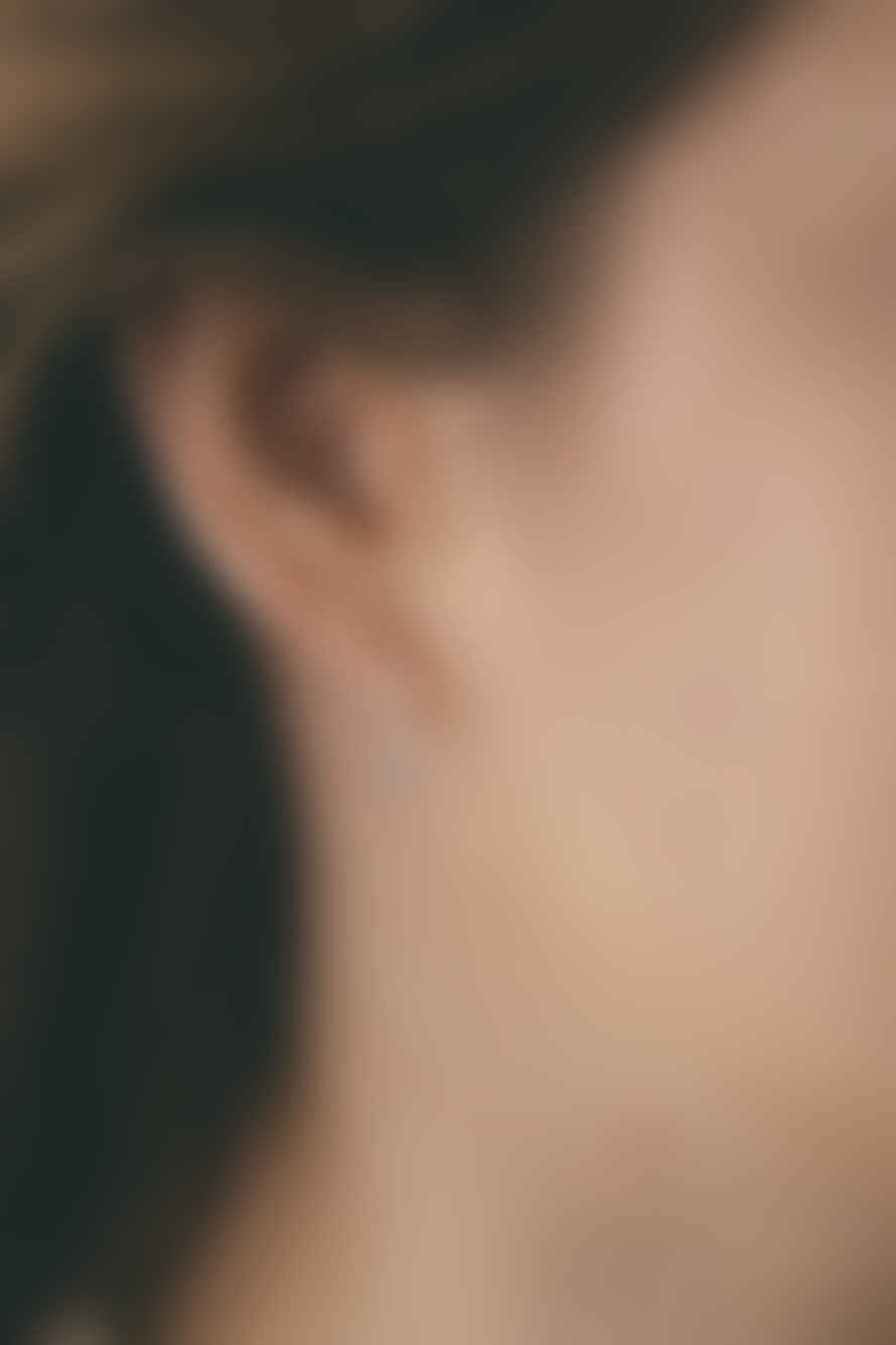 Amanda Coleman Star Hoop Earrings Silver