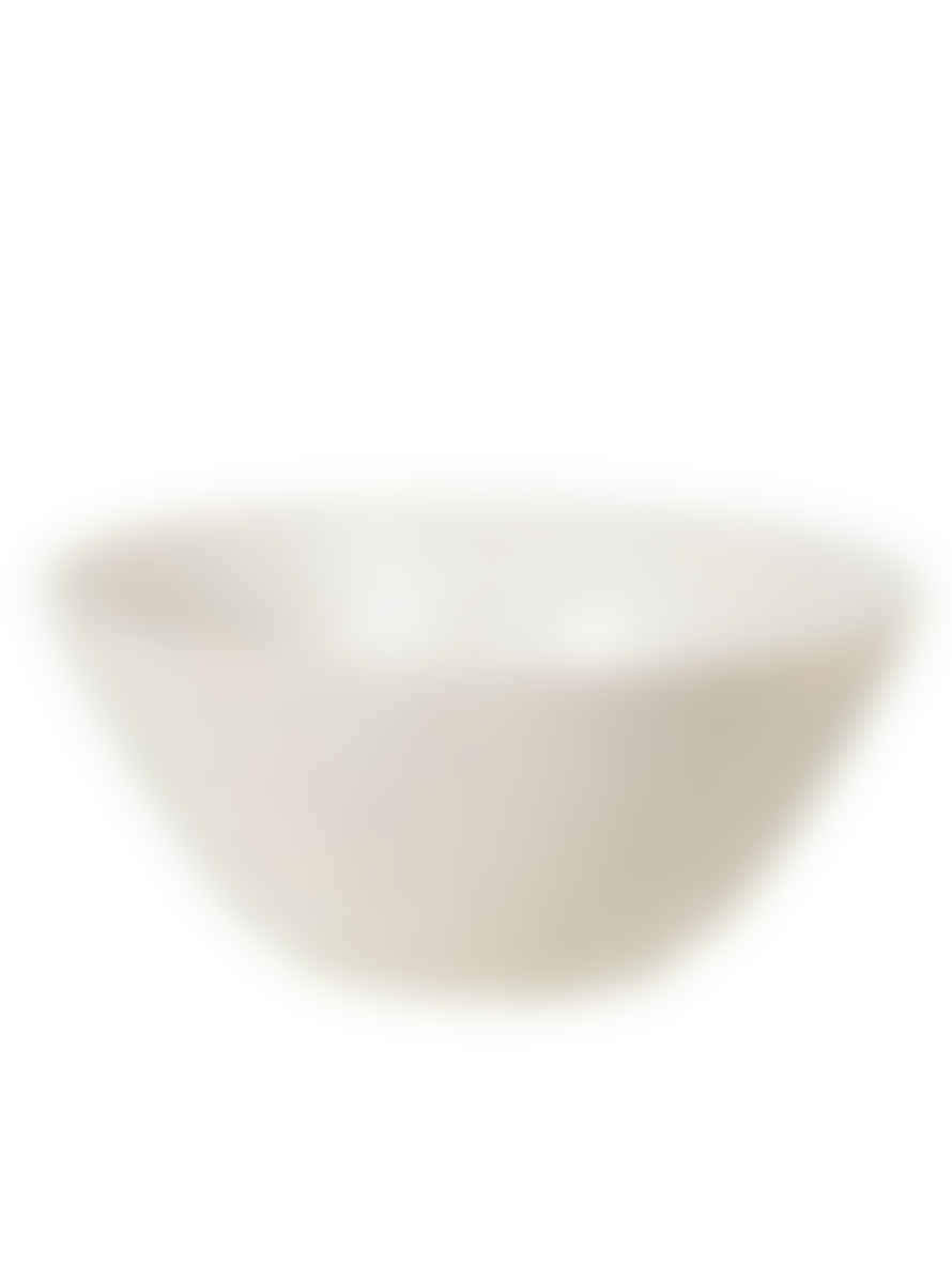 Broste Copenhagen Nordic Vanilla Stoneware Serving Bowl Large