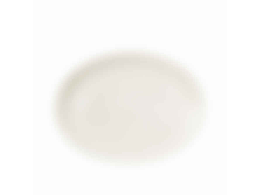 Broste Copenhagen Nordic Vanilla Speckled Stoneware Oval Platter