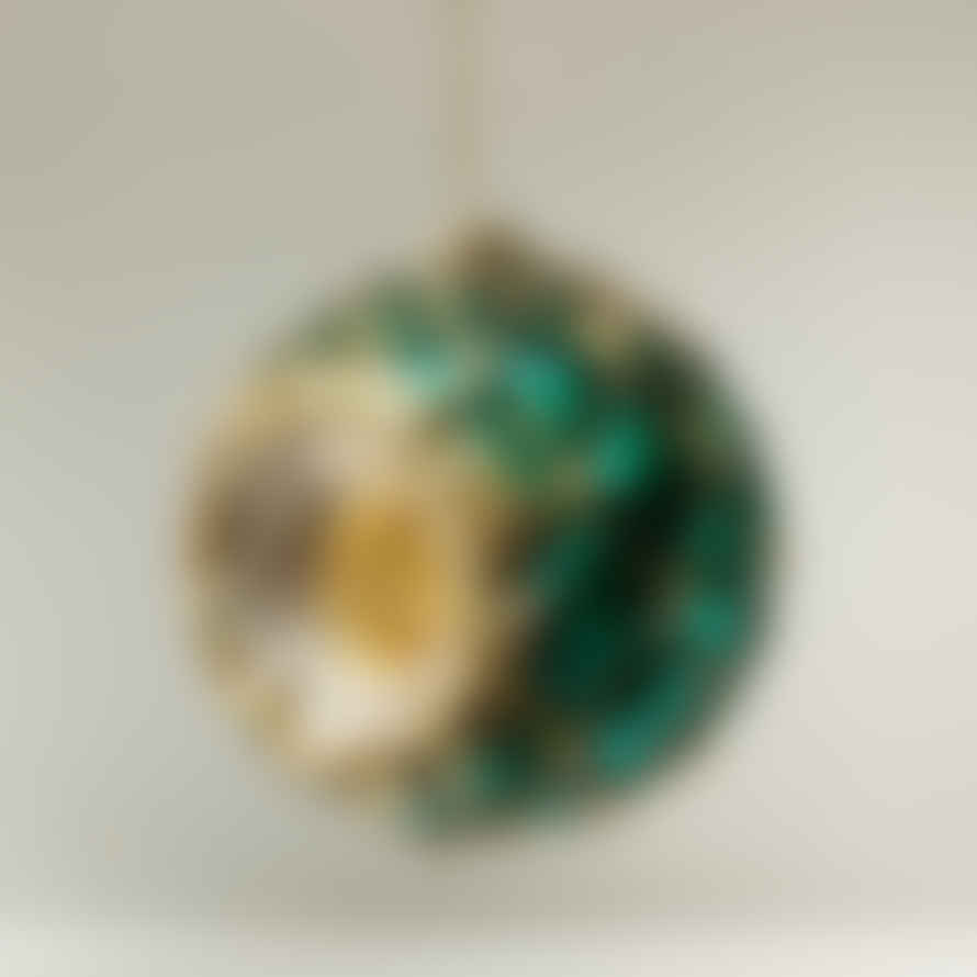 Goodwill Christmas Ornament Green & Silver/Gold