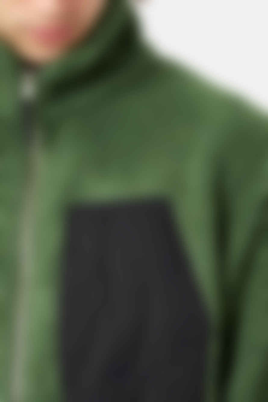 BHODE Sage Green Sherpa Zip Fleece Jacket