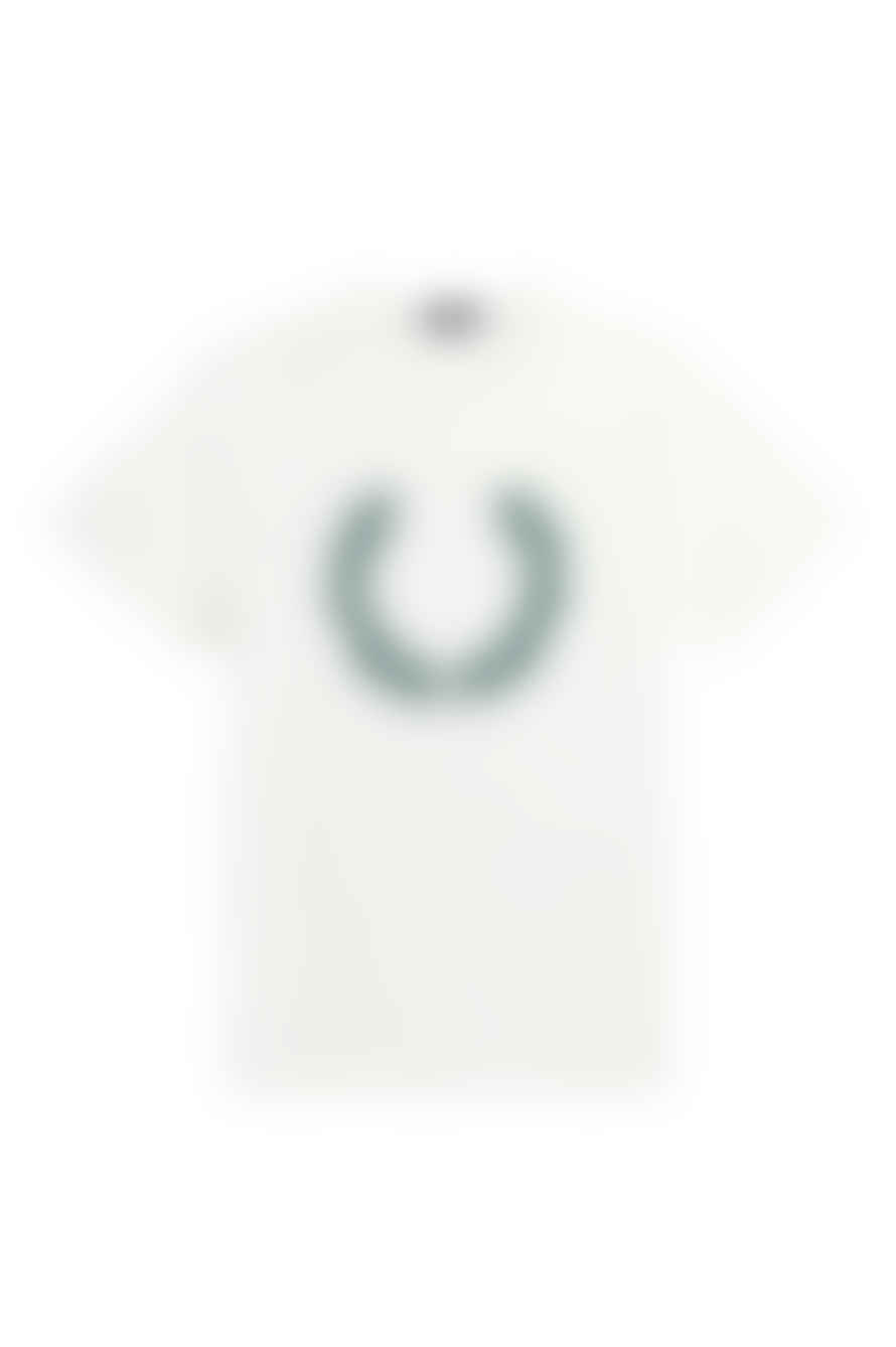 Fred Perry Fred Perry Laurel Wreath Print T-shirt White Green