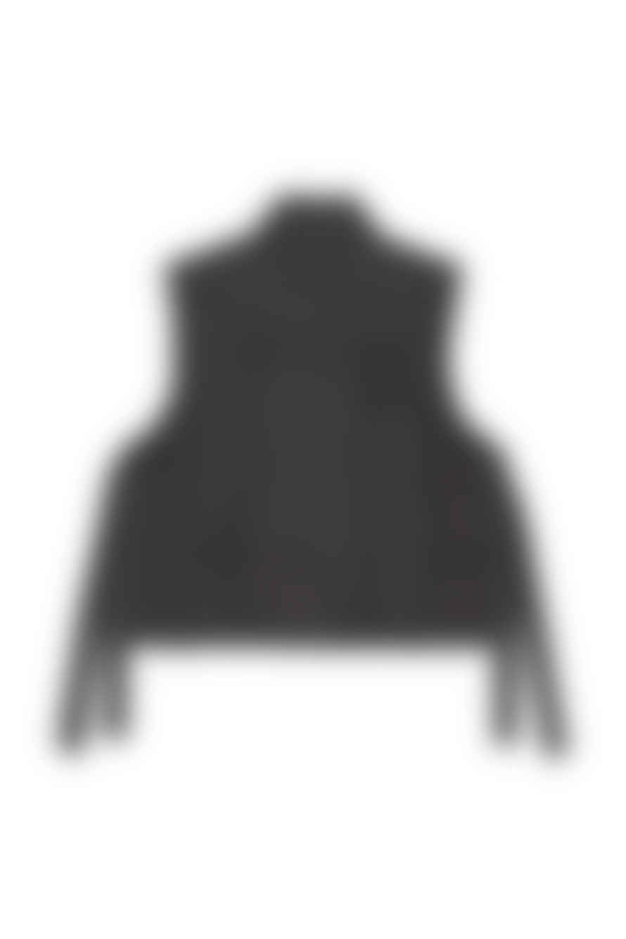 Ganni Shiny Puff Oversized Vest - Black