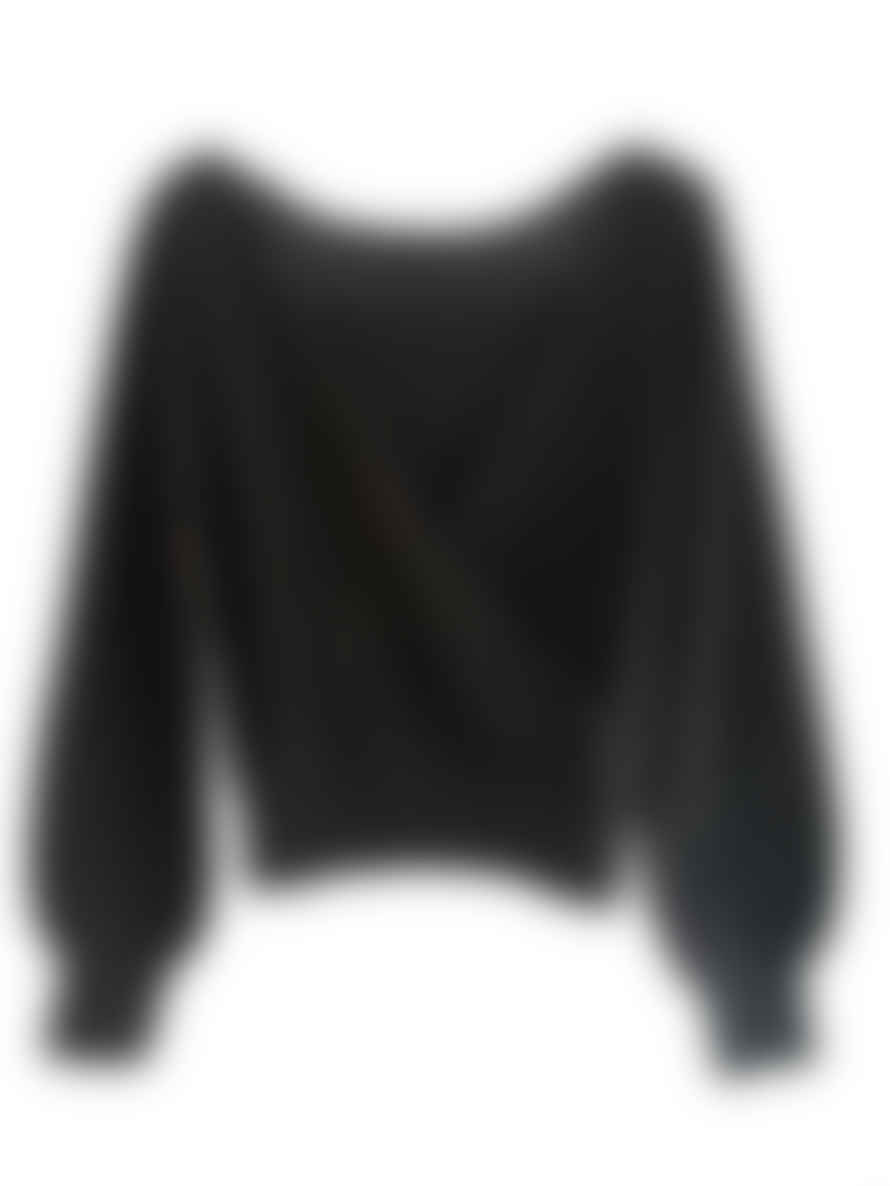 Brodie Cashmere Low Back Wrap In Black