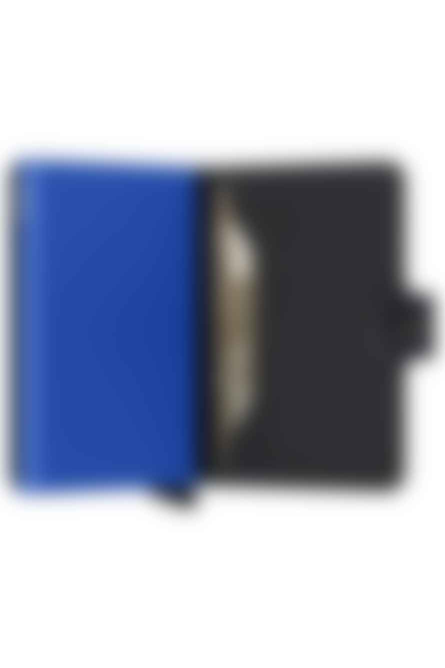 Secrid Mini Wallet In Matte Black & Blue