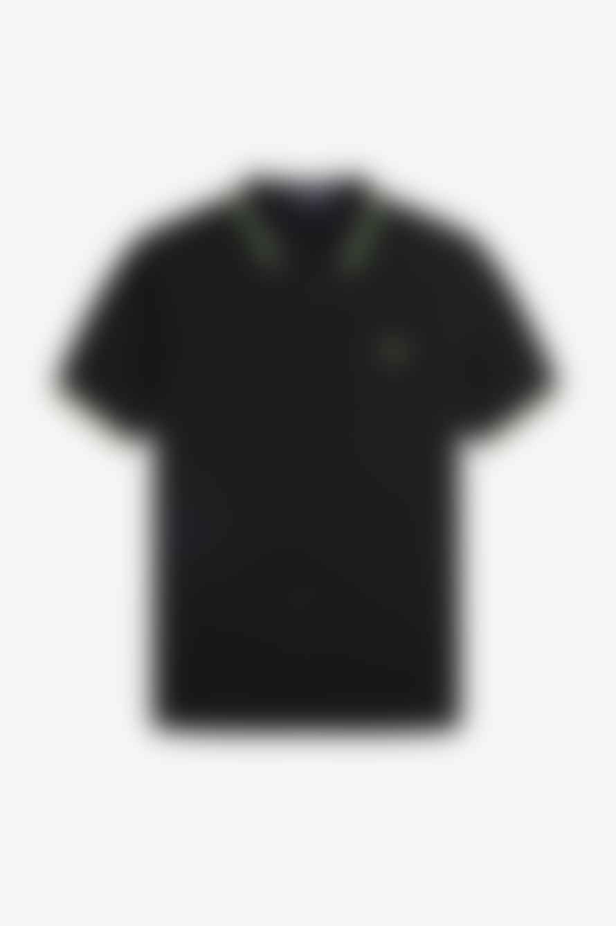 Fred Perry Fred Perry Slim Fit Twin Tipped Polo Black / Ecru / Kiwi