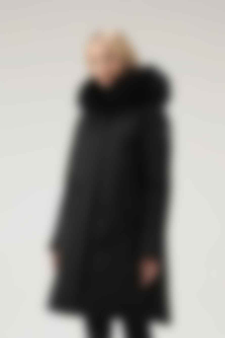Woolrich Woolrich Keystone Long Parka With Cashmere Fur Black