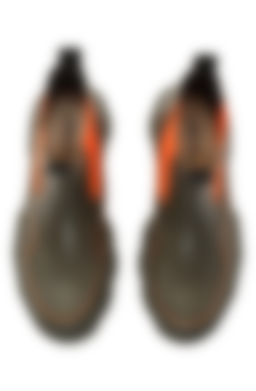 Shoe Biz Copenhagen Khaki and Orange Ulrica Shoes