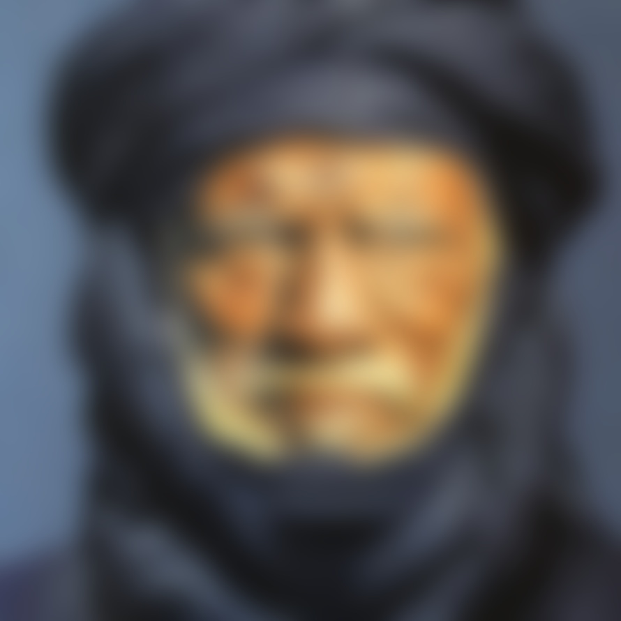 Thomas Albrecht Tapestry Wall Art Tuareg Man – Indigo Blue