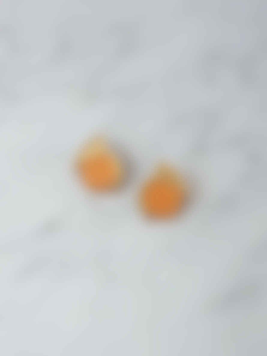 Wolf & Moon Mini Orange Studs