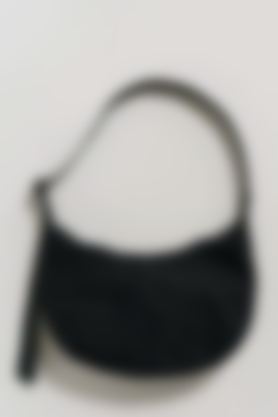 Baggu Medium Nylon Crescent Black Bag